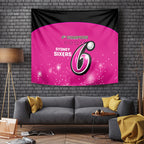 Personalised BBL Sydney Sixers Tapestry 4th Champions 2024 New History