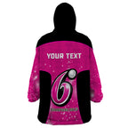 Personalised BBL Sydney Sixers Wearable Blanket Hoodie 4th Champions 2024 New History