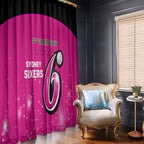 Personalised BBL Sydney Sixers Window Curtain 4th Champions 2024 New History