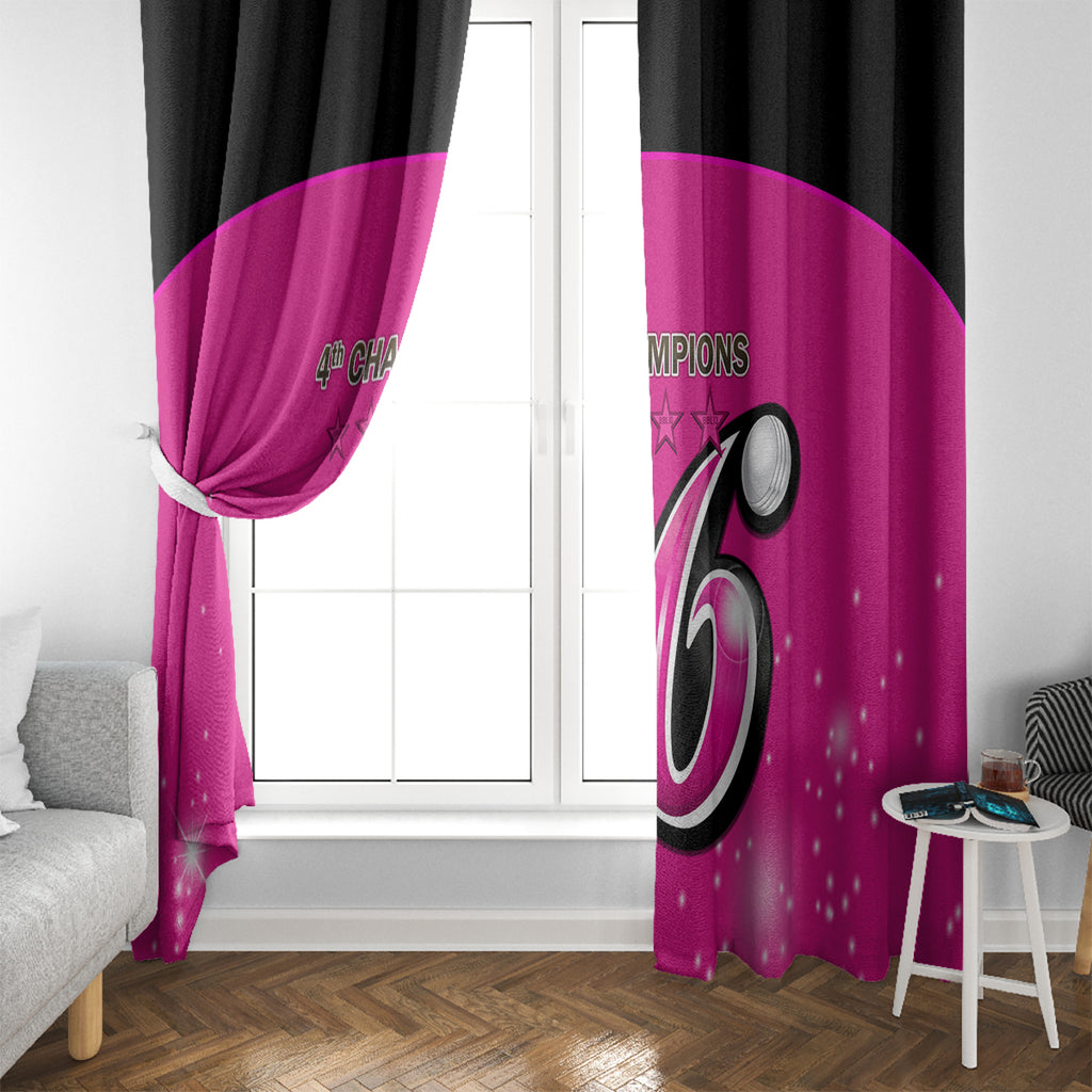 Personalised BBL Sydney Sixers Window Curtain 4th Champions 2024 New History