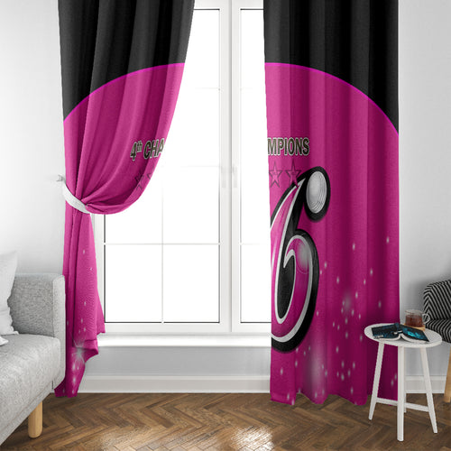 Personalised BBL Sydney Sixers Window Curtain 4th Champions 2024 New History
