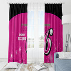 Personalised BBL Sydney Sixers Window Curtain 4th Champions 2024 New History