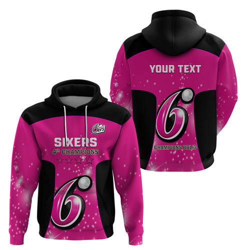 Personalised BBL Sydney Sixers Zip Hoodie 4th Champions 2024 New History