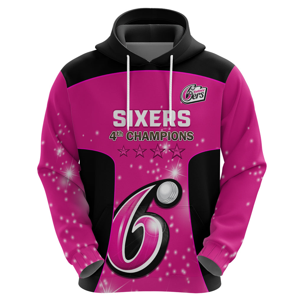 Personalised BBL Sydney Sixers Zip Hoodie 4th Champions 2024 New History