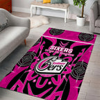 Custom Sydney Sixers Area Rug We Are The Champions Aboriginal Art