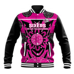Custom Sydney Sixers Baseball Jacket We Are The Champions Aboriginal Art