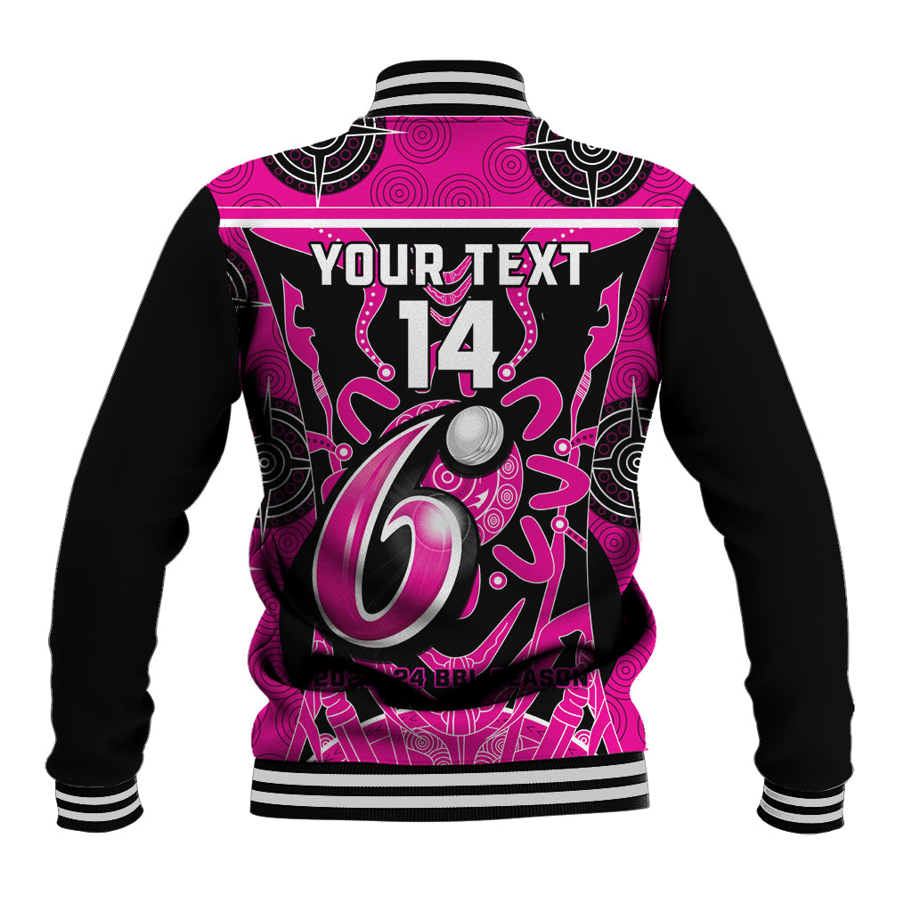 Custom Sydney Sixers Baseball Jacket We Are The Champions Aboriginal Art