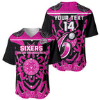 Custom Sydney Sixers Baseball Jersey We Are The Champions Aboriginal Art
