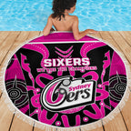 Custom Sydney Sixers Beach Blanket We Are The Champions Aboriginal Art
