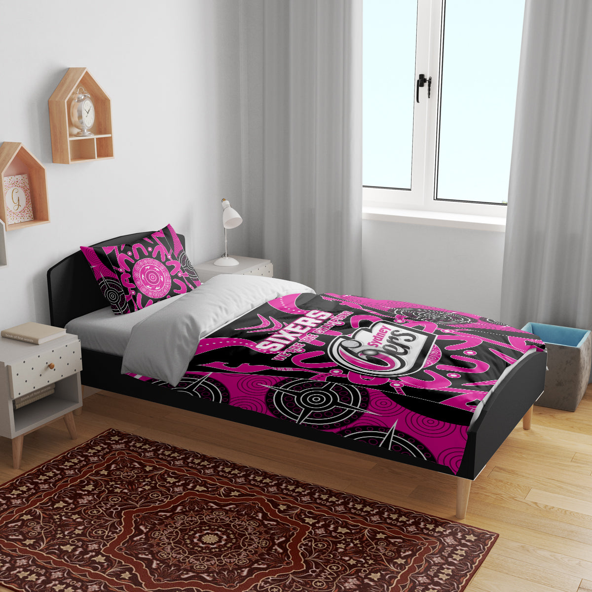 Custom Sydney Sixers Bedding Set We Are The Champions Aboriginal Art