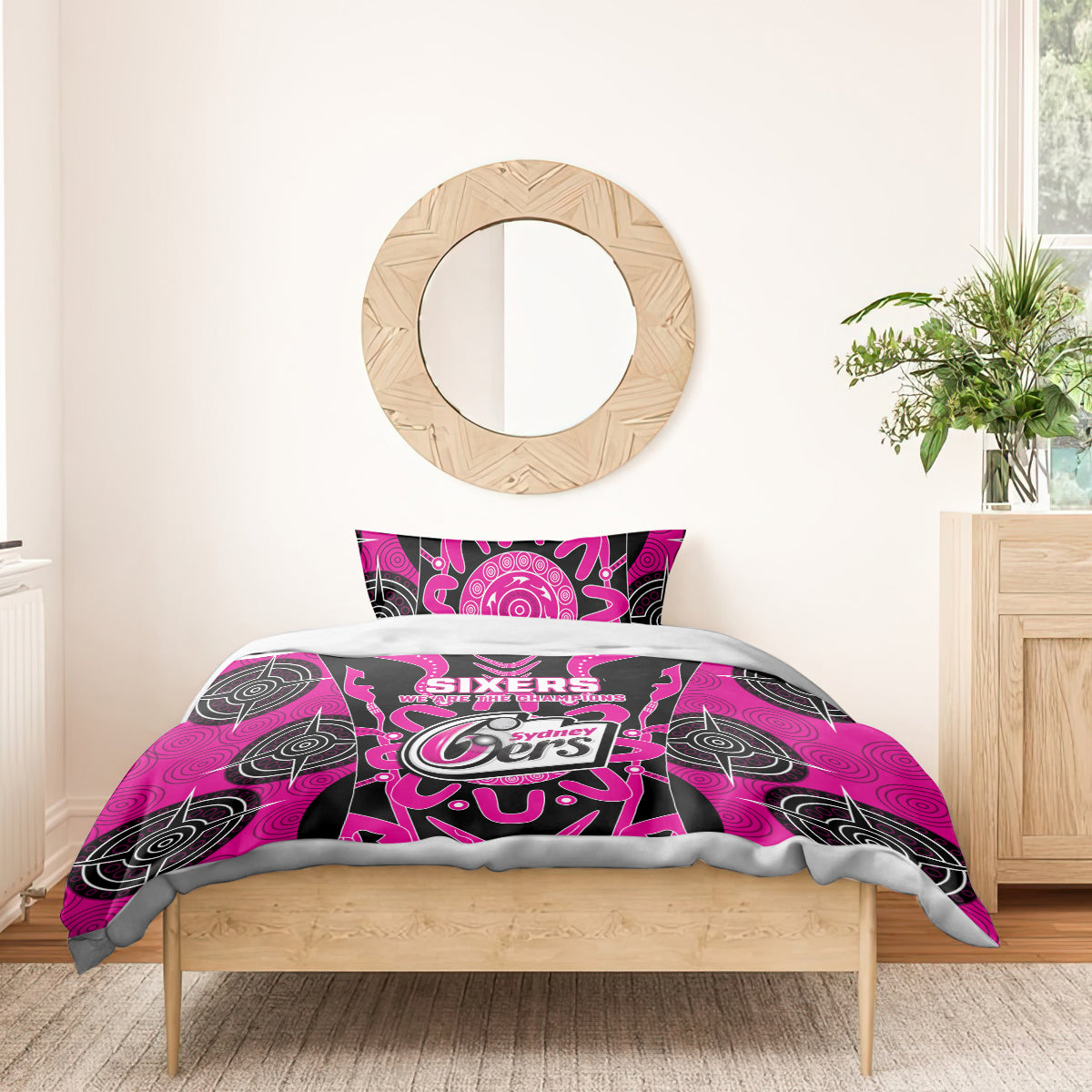 Custom Sydney Sixers Bedding Set We Are The Champions Aboriginal Art
