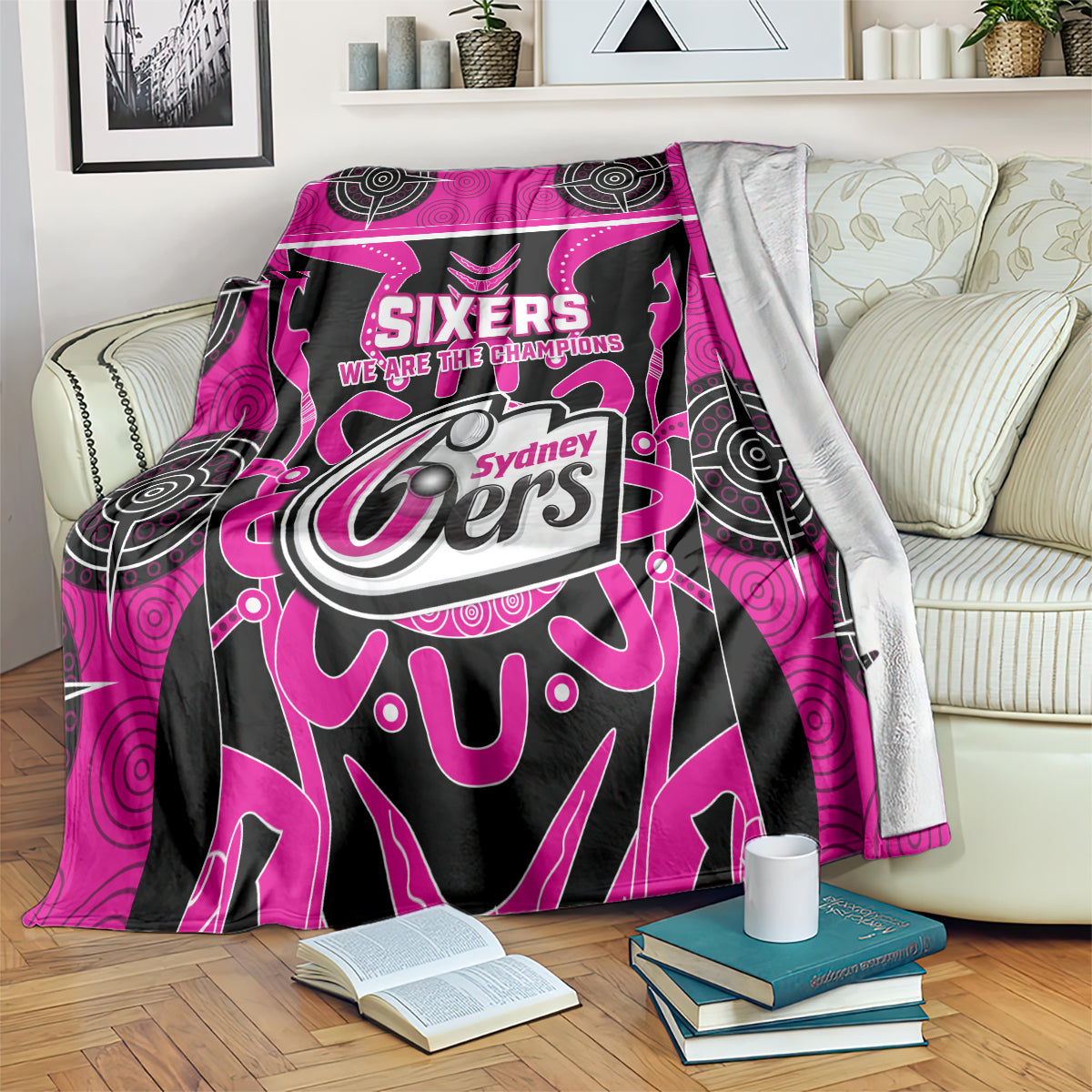 Custom Sydney Sixers Blanket We Are The Champions Aboriginal Art
