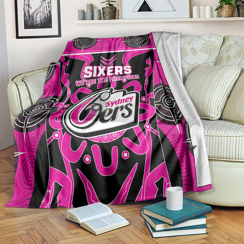 Custom Sydney Sixers Blanket We Are The Champions Aboriginal Art