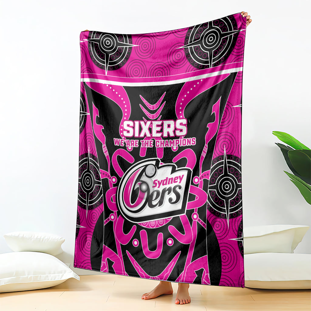 Custom Sydney Sixers Blanket We Are The Champions Aboriginal Art