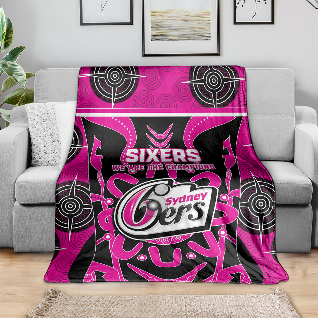 Custom Sydney Sixers Blanket We Are The Champions Aboriginal Art