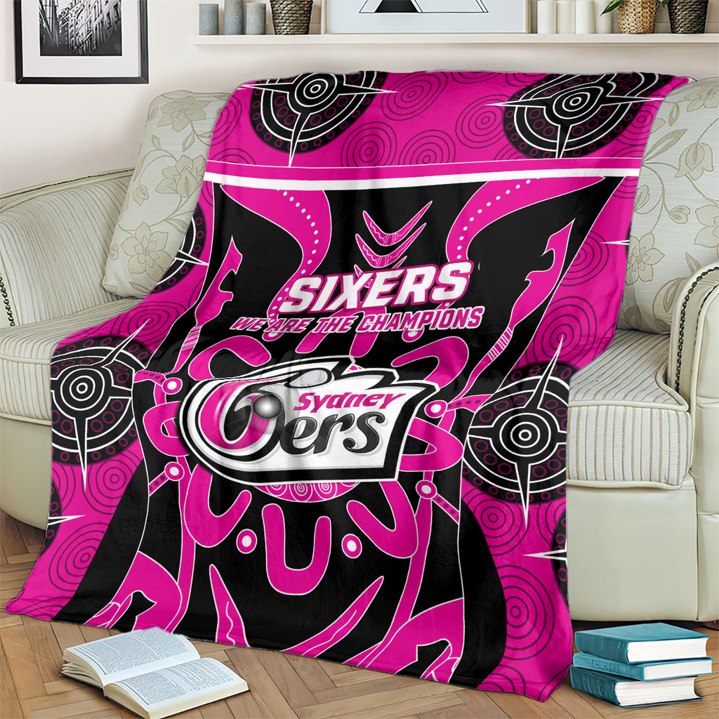 Custom Sydney Sixers Blanket We Are The Champions Aboriginal Art