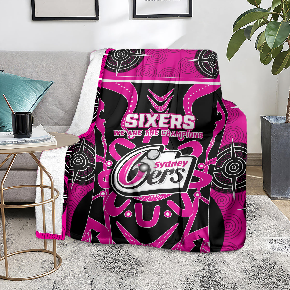 Custom Sydney Sixers Blanket We Are The Champions Aboriginal Art