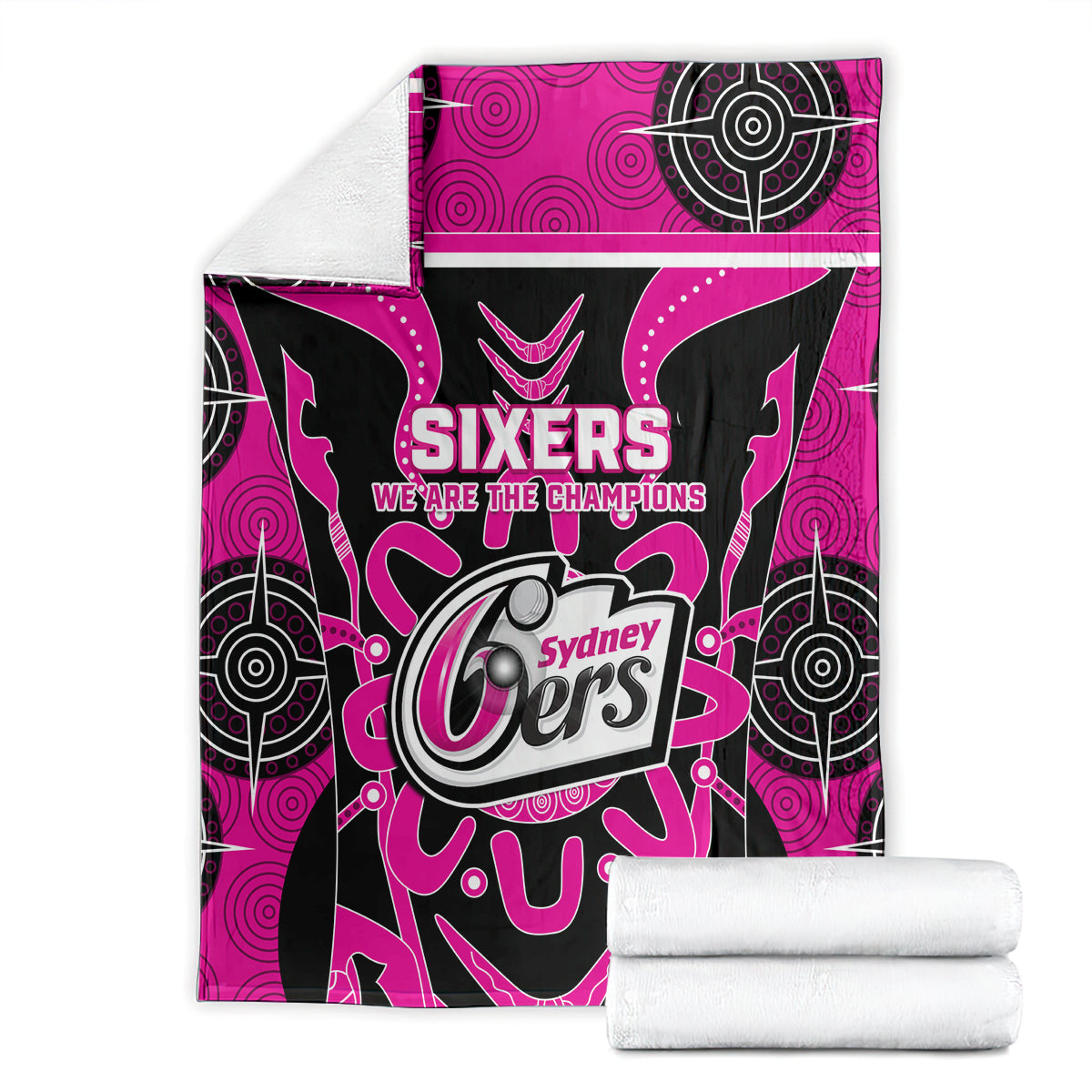 Custom Sydney Sixers Blanket We Are The Champions Aboriginal Art