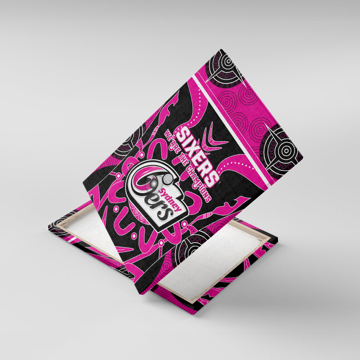 Custom Sydney Sixers Canvas Wall Art We Are The Champions Aboriginal Art
