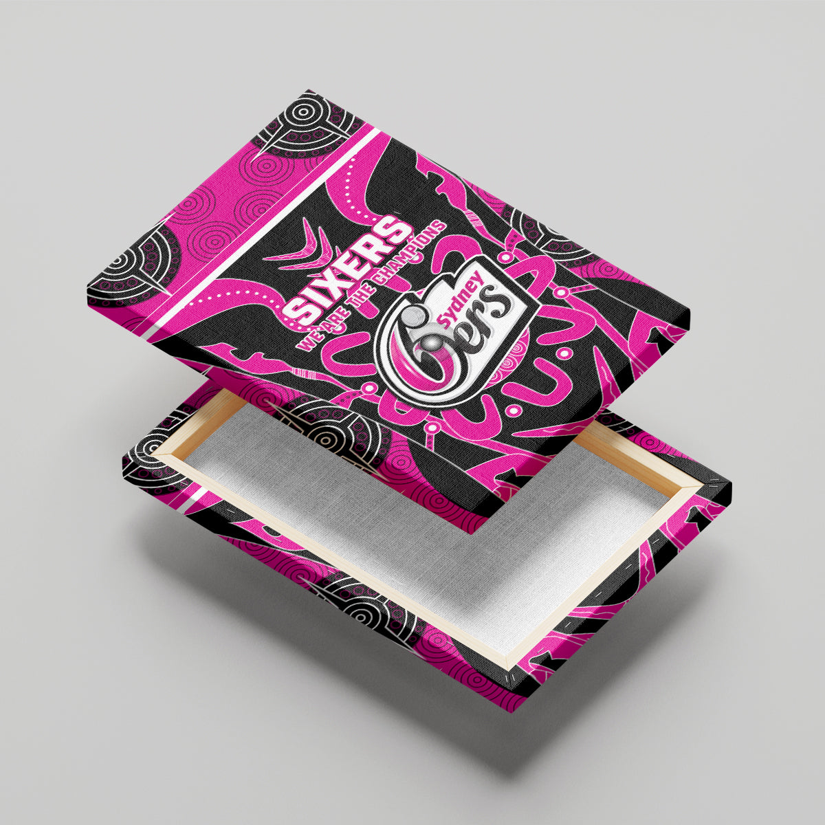 Custom Sydney Sixers Canvas Wall Art We Are The Champions Aboriginal Art