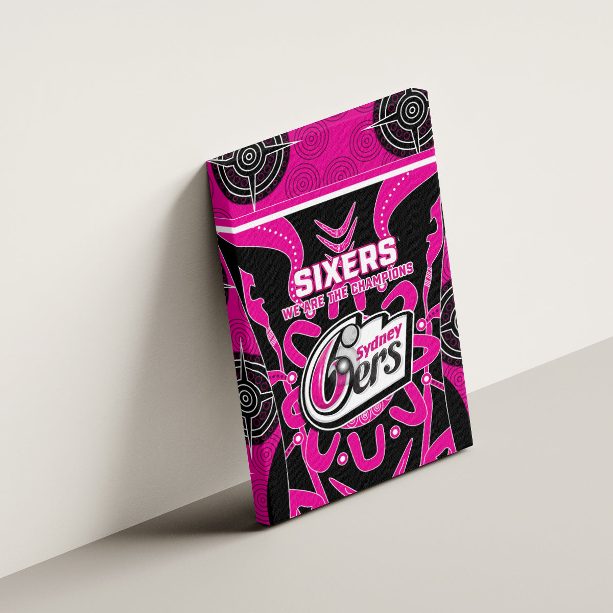 Custom Sydney Sixers Canvas Wall Art We Are The Champions Aboriginal Art