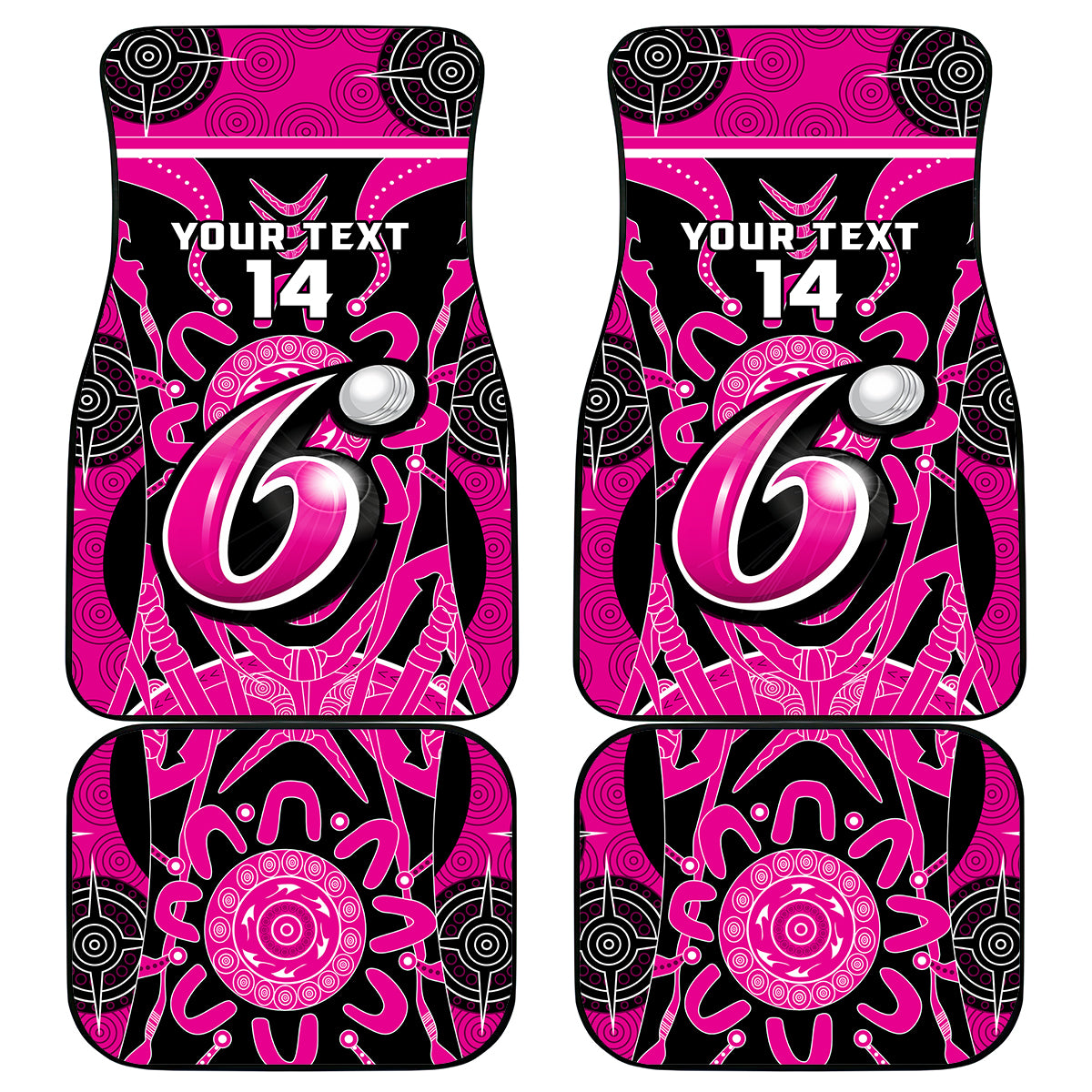 Custom Sydney Sixers Car Mats We Are The Champions Aboriginal Art