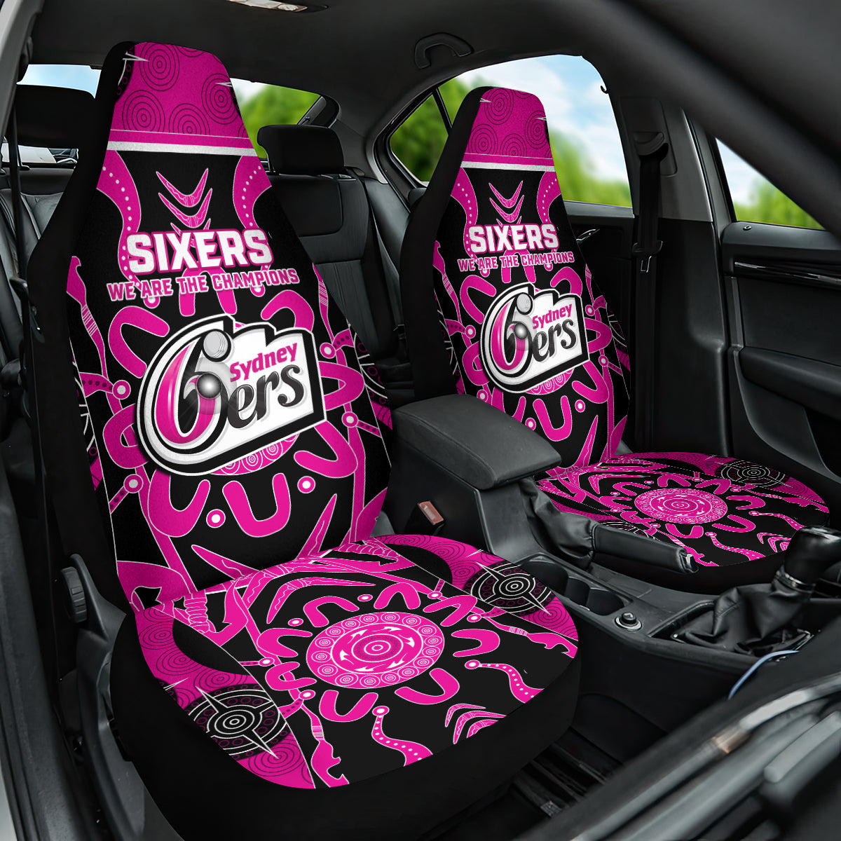 Custom Sydney Sixers Car Seat Cover We Are The Champions Aboriginal Art