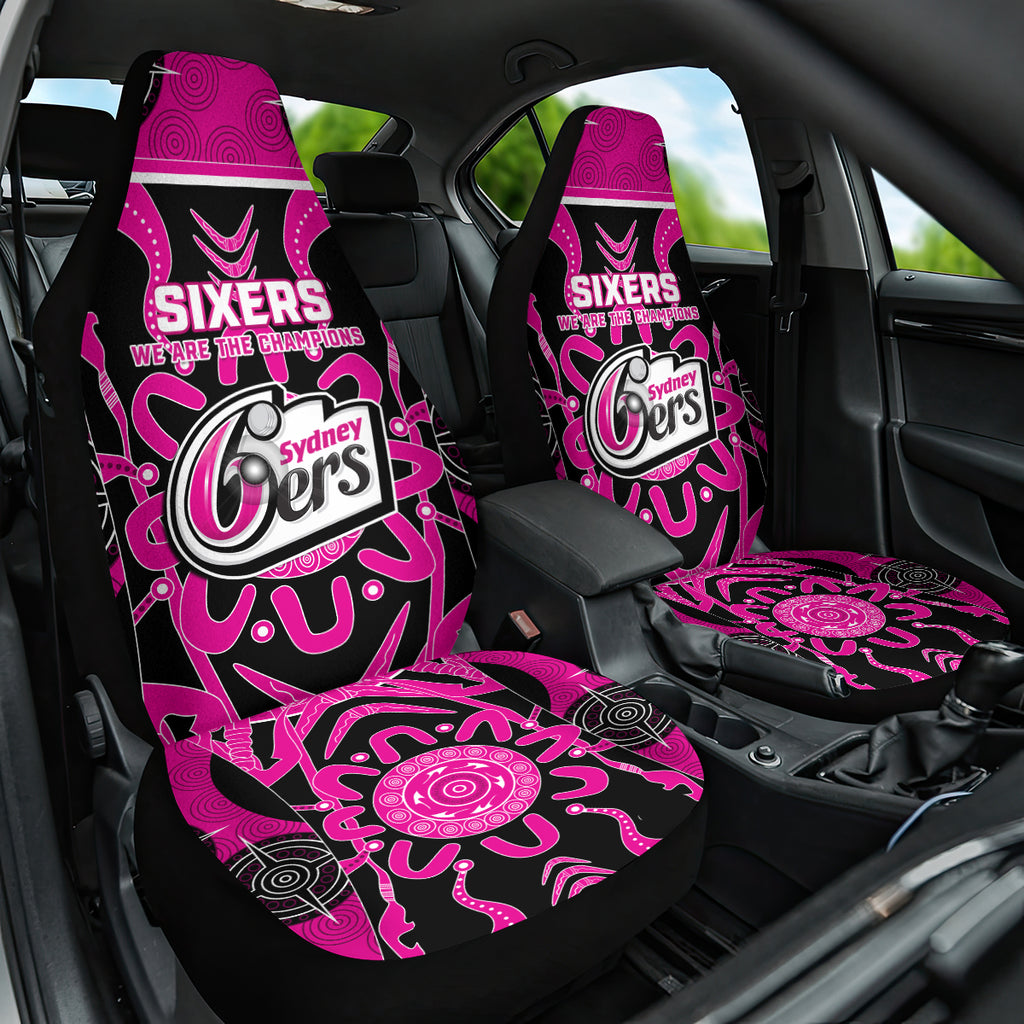 Custom Sydney Sixers Car Seat Cover We Are The Champions Aboriginal Art