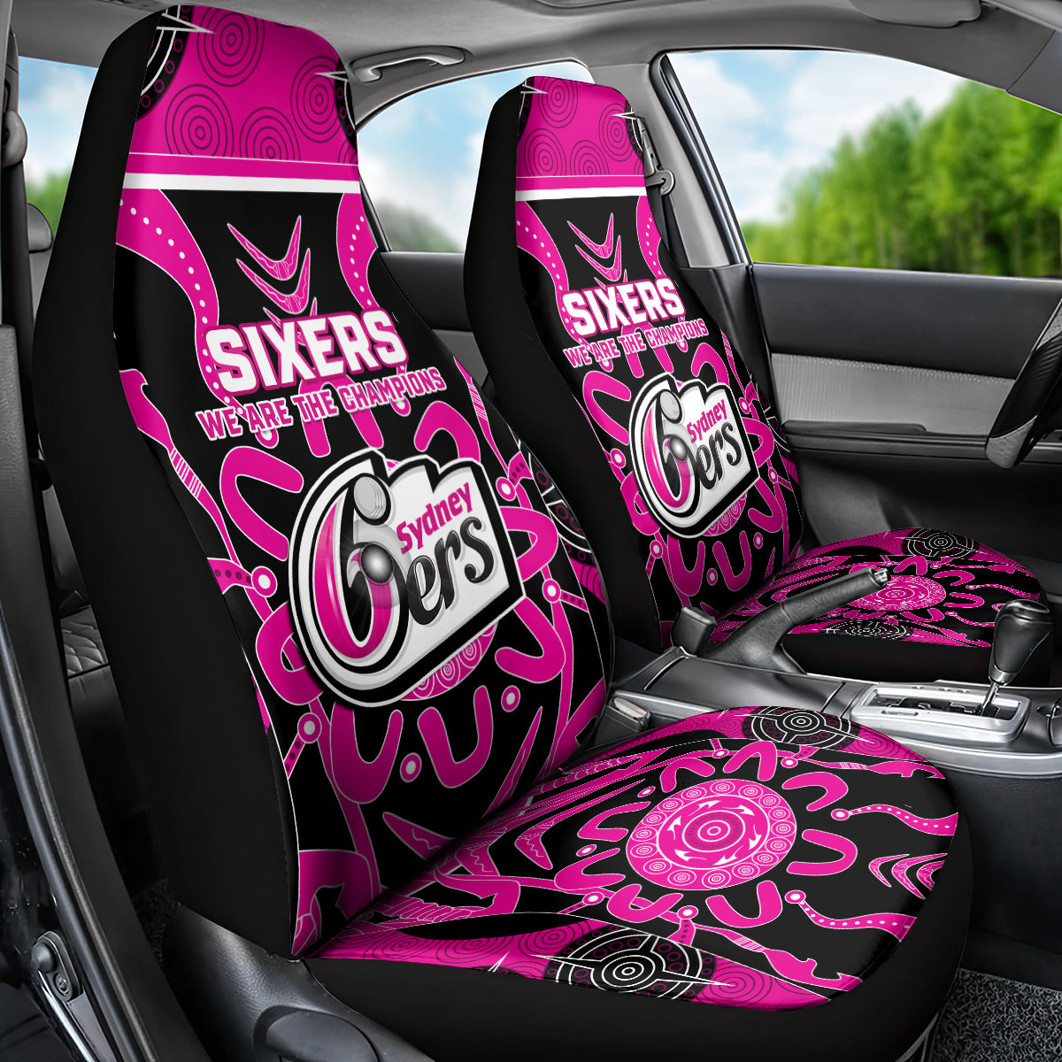 Custom Sydney Sixers Car Seat Cover We Are The Champions Aboriginal Art