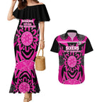 Custom Sydney Sixers Couples Matching Mermaid Dress and Hawaiian Shirt We Are The Champions Aboriginal Art