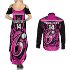 Custom Sydney Sixers Couples Matching Summer Maxi Dress and Long Sleeve Button Shirt We Are The Champions Aboriginal Art