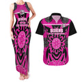 Custom Sydney Sixers Couples Matching Tank Maxi Dress and Hawaiian Shirt We Are The Champions Aboriginal Art