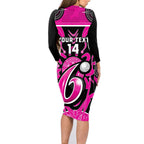 Custom Sydney Sixers Family Matching Long Sleeve Bodycon Dress and Hawaiian Shirt We Are The Champions Aboriginal Art