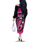 Custom Sydney Sixers Family Matching Off Shoulder Long Sleeve Dress and Hawaiian Shirt We Are The Champions Aboriginal Art
