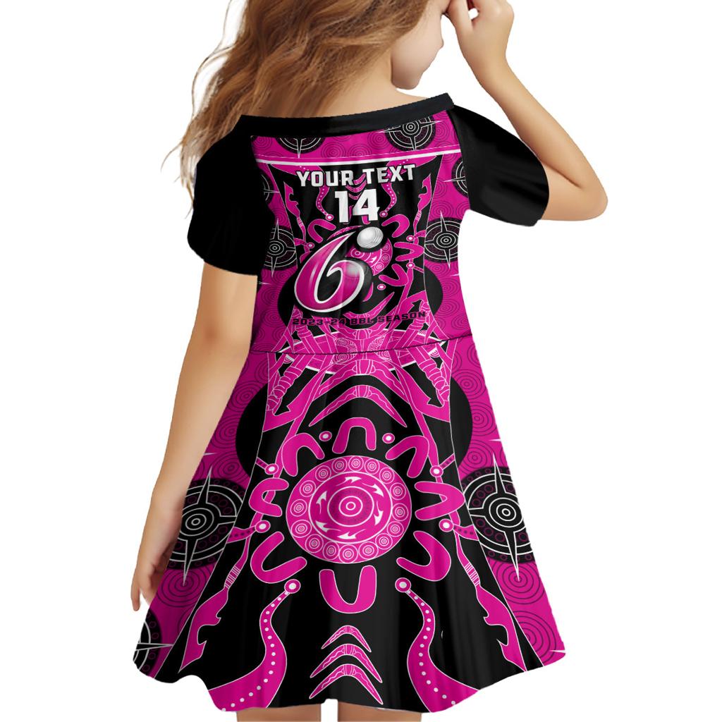Custom Sydney Sixers Family Matching Off Shoulder Maxi Dress and Hawaiian Shirt We Are The Champions Aboriginal Art