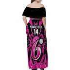 Custom Sydney Sixers Family Matching Off Shoulder Maxi Dress and Hawaiian Shirt We Are The Champions Aboriginal Art