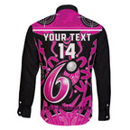 Custom Sydney Sixers Family Matching Off Shoulder Short Dress and Hawaiian Shirt We Are The Champions Aboriginal Art