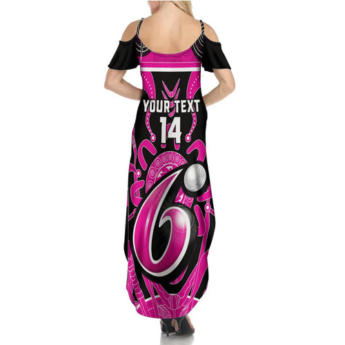 Custom Sydney Sixers Family Matching Summer Maxi Dress and Hawaiian Shirt We Are The Champions Aboriginal Art