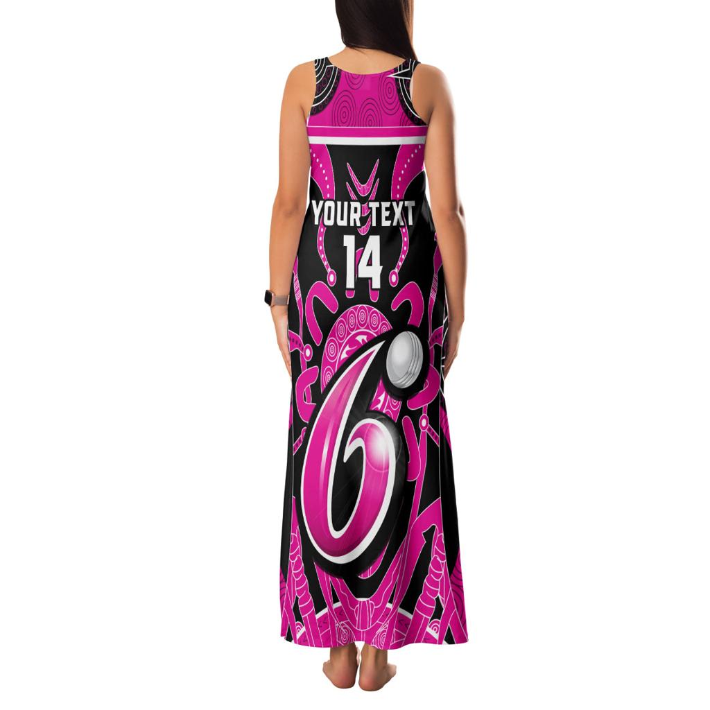 Custom Sydney Sixers Family Matching Tank Maxi Dress and Hawaiian Shirt We Are The Champions Aboriginal Art