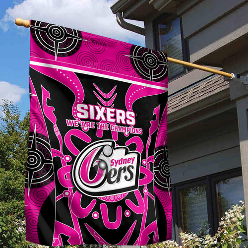 Custom Sydney Sixers Garden Flag We Are The Champions Aboriginal Art