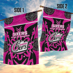 Custom Sydney Sixers Garden Flag We Are The Champions Aboriginal Art