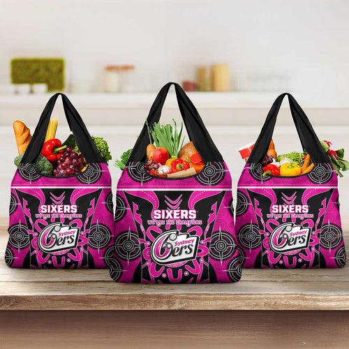 BBL Sydney Sixers Grocery Bag We Are The Champions Aboriginal Art