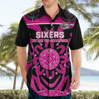 Custom Sydney Sixers Hawaiian Shirt We Are The Champions Aboriginal Art