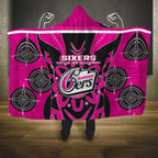 Custom Sydney Sixers Hooded Blanket We Are The Champions Aboriginal Art