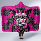Custom Sydney Sixers Hooded Blanket We Are The Champions Aboriginal Art