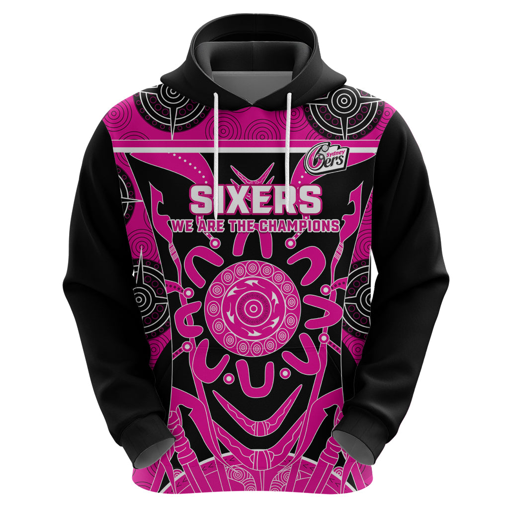Custom Sydney Sixers Hoodie We Are The Champions Aboriginal Art