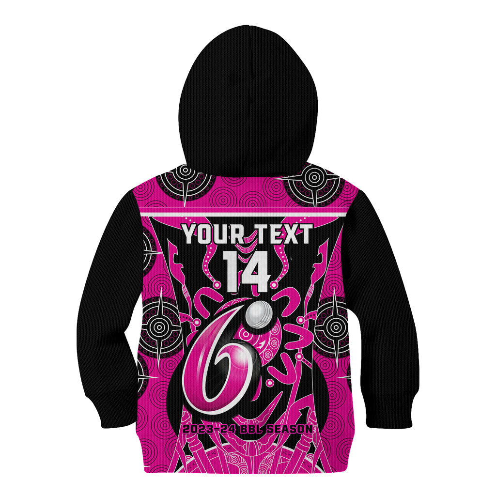 Custom Sydney Sixers Kid Hoodie We Are The Champions Aboriginal Art