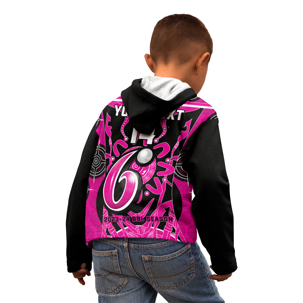 Custom Sydney Sixers Kid Hoodie We Are The Champions Aboriginal Art