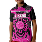 Custom Sydney Sixers Kid Polo Shirt We Are The Champions Aboriginal Art