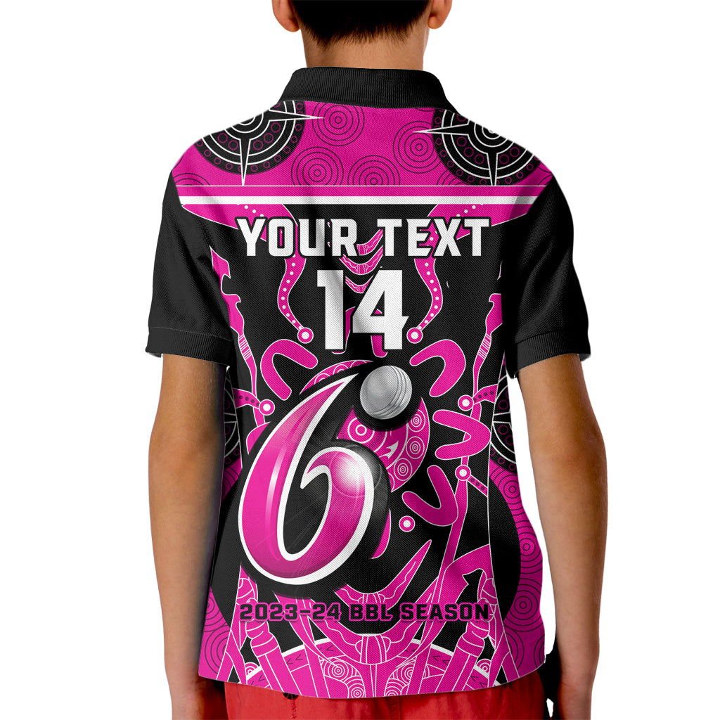 Custom Sydney Sixers Kid Polo Shirt We Are The Champions Aboriginal Art